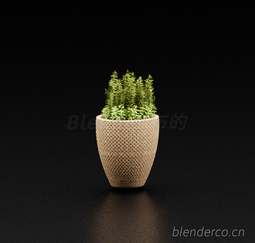 绿植植物花盆盆栽盆景单体blender模型室内花卉花草09 blender布的