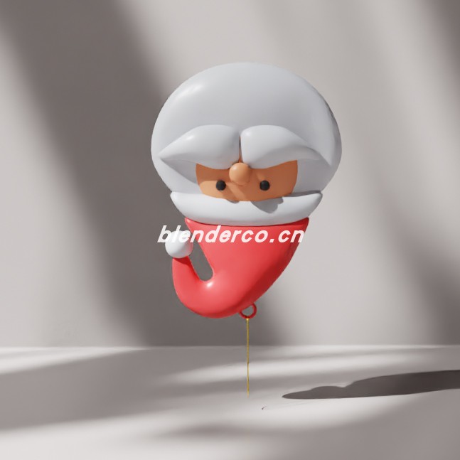 blender圣诞老人装饰模型_blender布的67