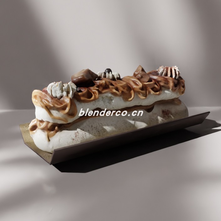 blender蒙布朗栗子蛋糕模型_blender布的95