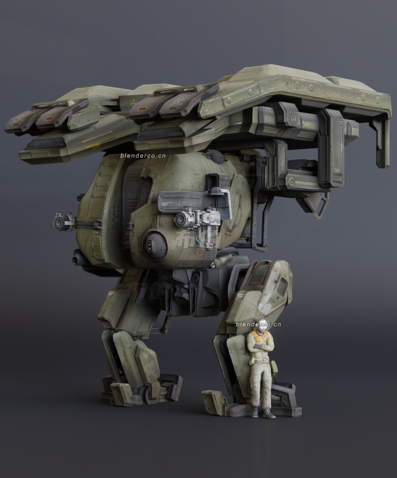 Blender31个大型科幻机器人机甲3D人物模型素材