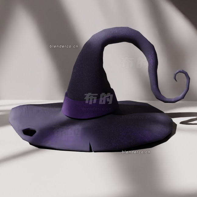 blender女巫帽模型_blender布的05