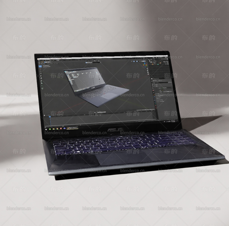 blender 笔记本电脑模型20