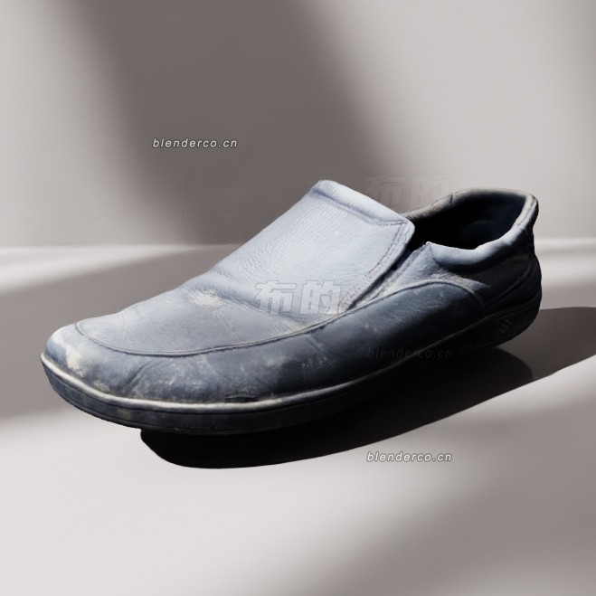 blender旧皮鞋模型_blender布的20