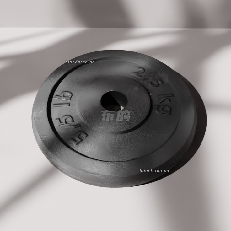 blender2.5kg哑铃模型_blender布的02