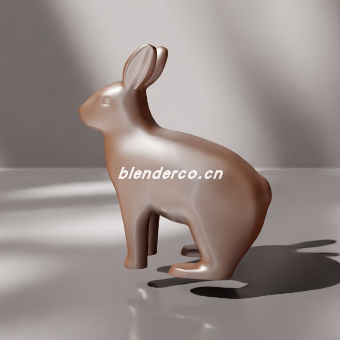 blender巧克力兔子模型_blender布的21