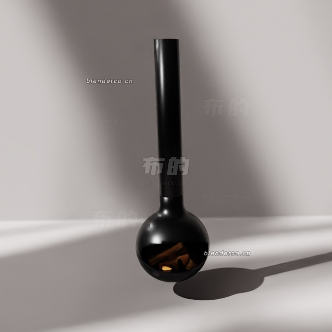 blender壁炉模型_blender布的02