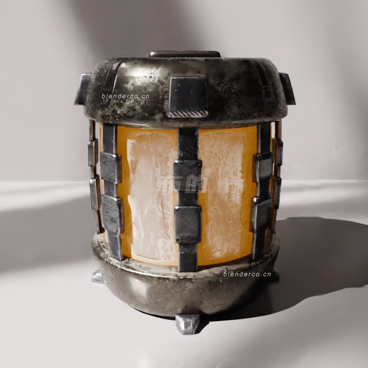 blender科幻道具 放射性桶模型_blender布的28
