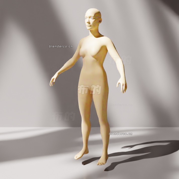 blender人体模特模型_blender布的19