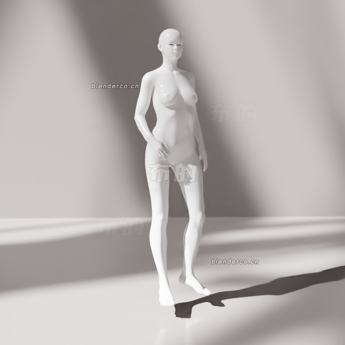 blender女士4模型_blender布的07
