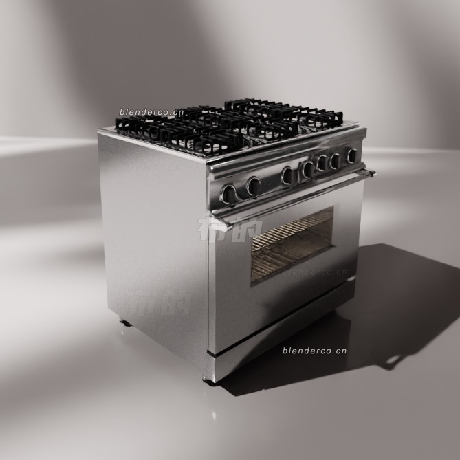 blender煤气炉-灶具模型_blender布的67