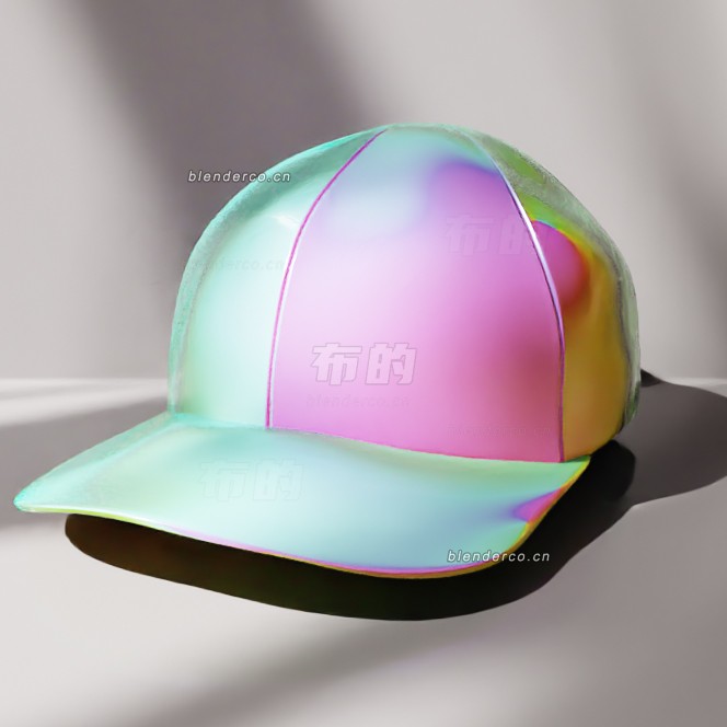 blender彩色帽子模型_blender布的42