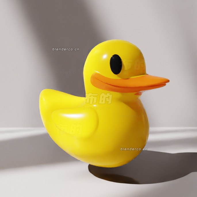 blender小黄鸭模型_blender布的38