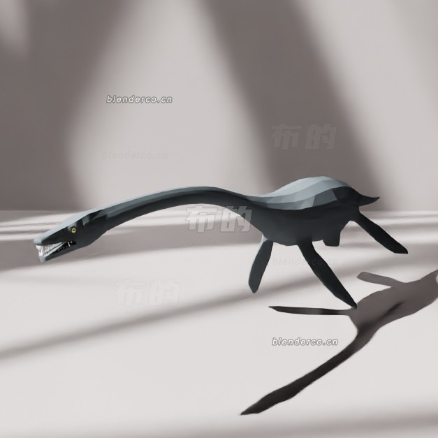 blender低多边形龙宫龙模型_blender布的27
