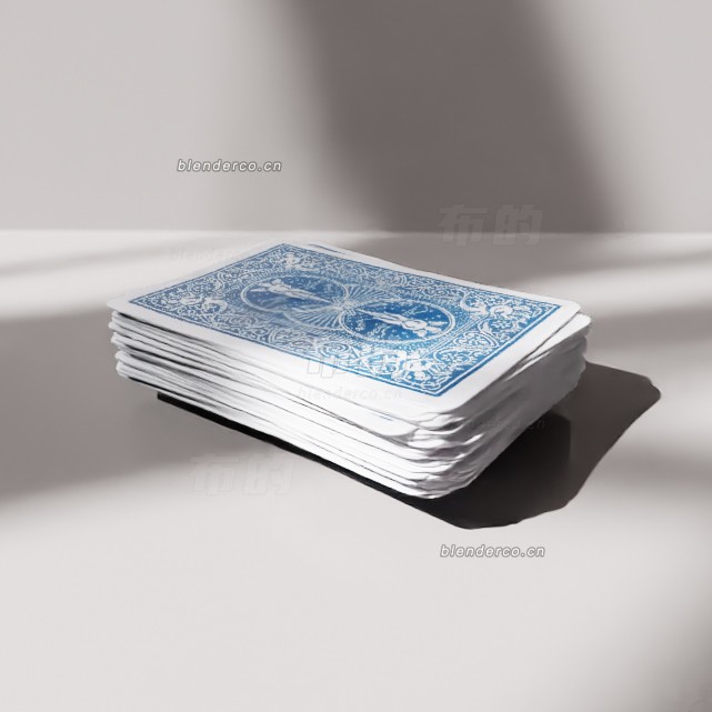 blender扑克牌模型_blender布的55