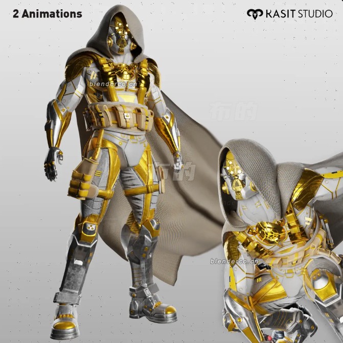 blender科幻战士模型_blender布的12