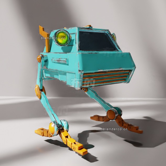 blender看家机器人模型_blender布的19