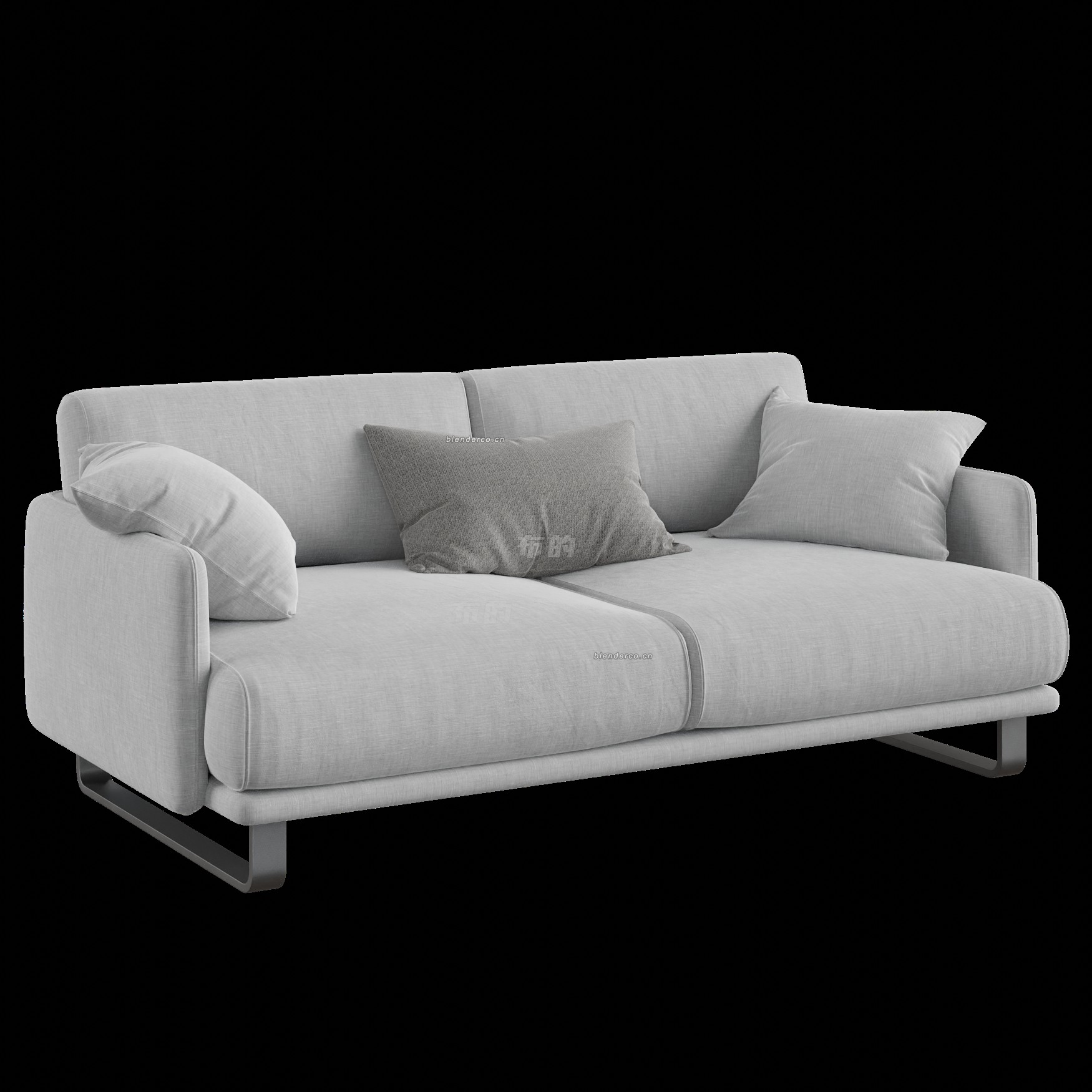 blender双人沙发椅模型_blender布的162