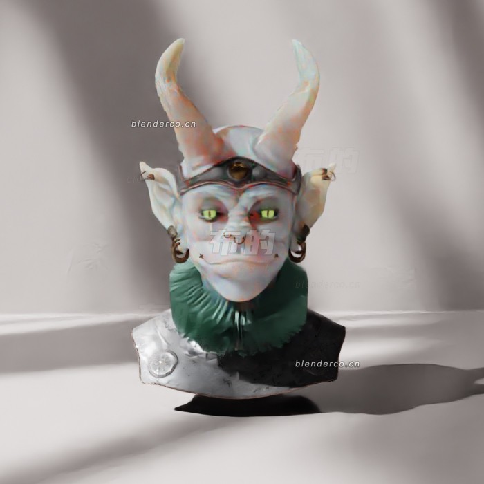 blender巴巴罗萨蓝猴模型_blender布的26