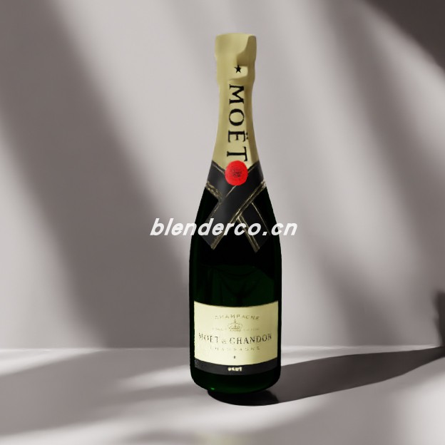 blender酩悦香槟模型_blender布的121