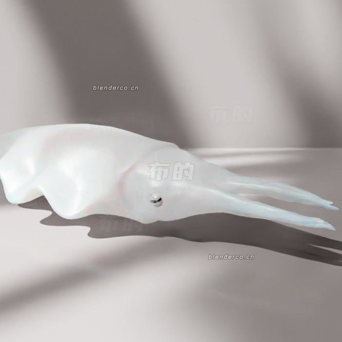 blender加勒比海礁鱿模型_blender布的12