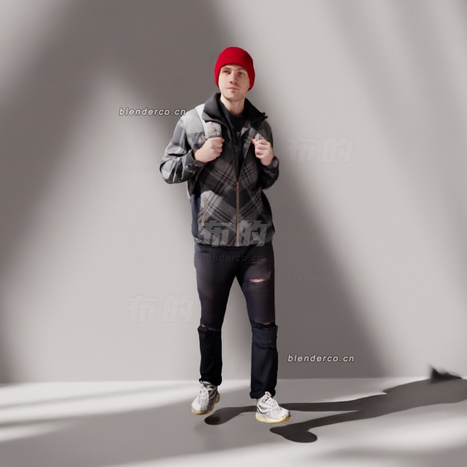 blender上班男士模型_blender布的10