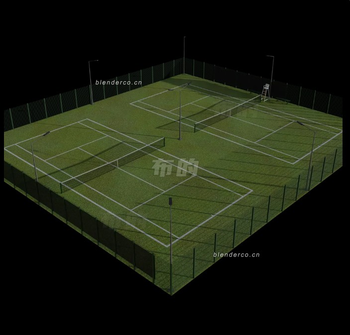 blender网球场模型_blender布的143