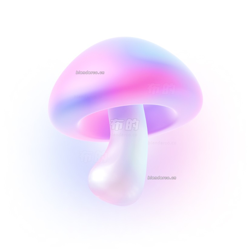 Blender轻拟物材质 · 魅惑菇 · 自制工程文件 图片加载错误