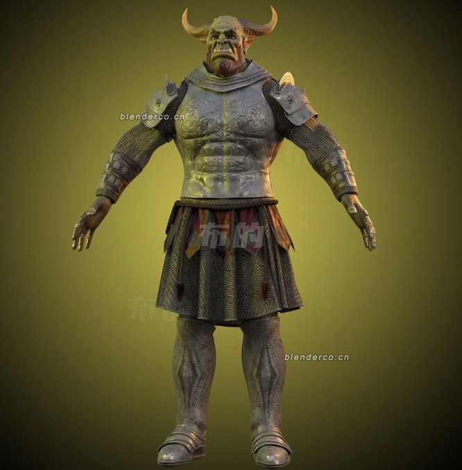 blender战斗兽人模型_blender布的35