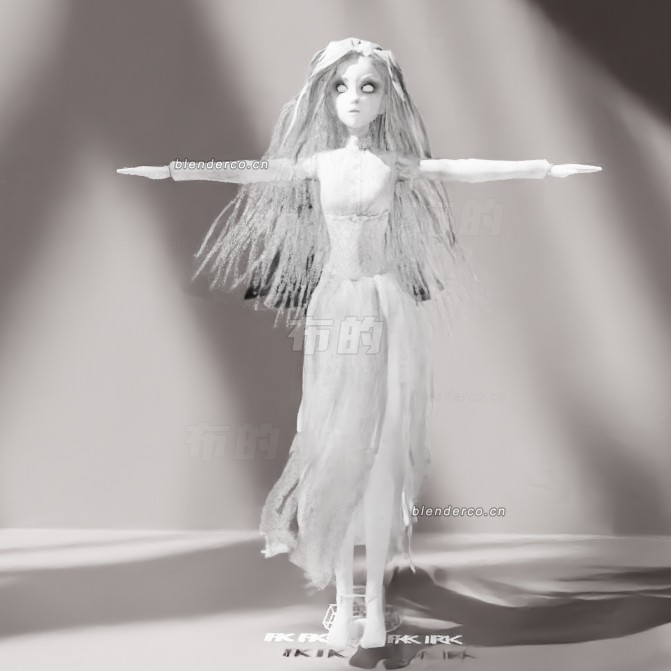 blender城堡夫人模型_blender布的12