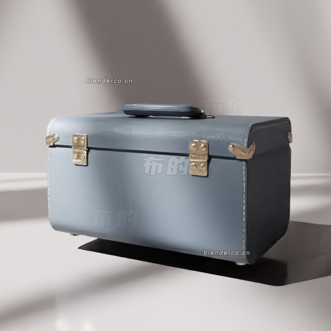 blender蓝色梳妆盒模型_blender布的94