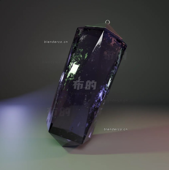 blender紫色吊坠模型_blender布的51