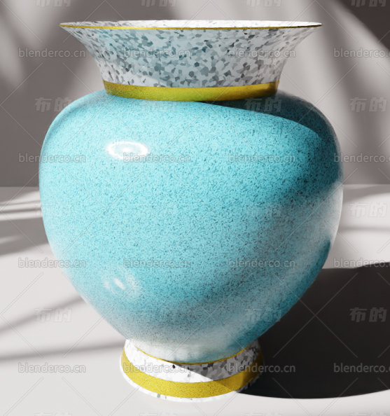 blender陶瓷花瓶花盆blender布的模型22