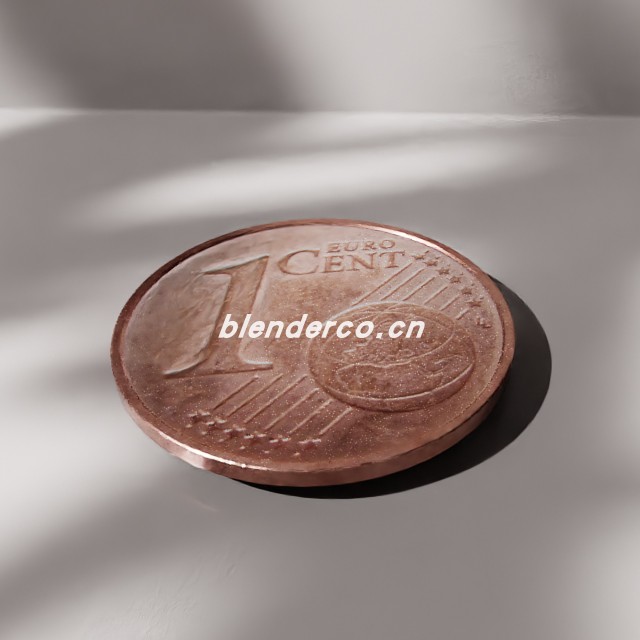 blender1分欧元硬币模型_blender布的29