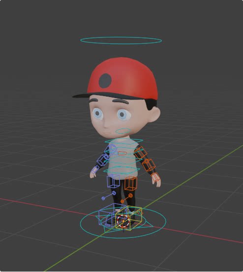 卡通角色简单绑定，合适做作业，免费分享