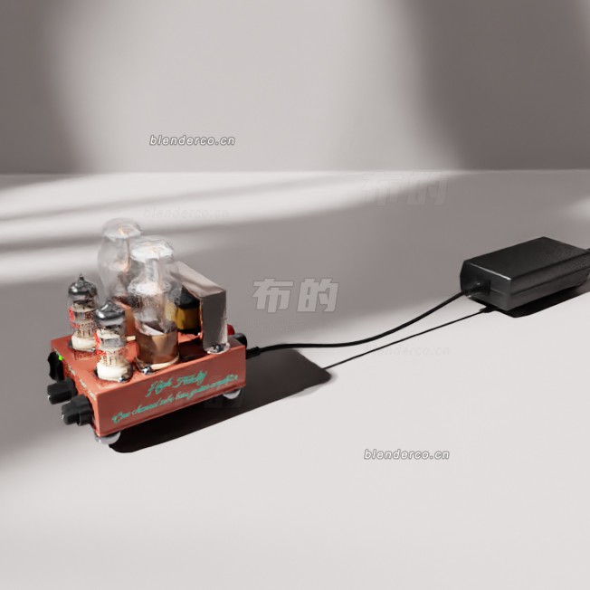 blender电贝斯管式放大器模型_blender布的204