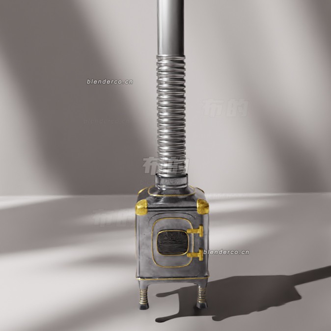 blender炉灶壁炉模型_blender布的50