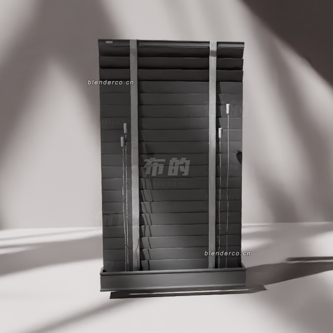 blender木制百叶百叶窗模型_blender布的18