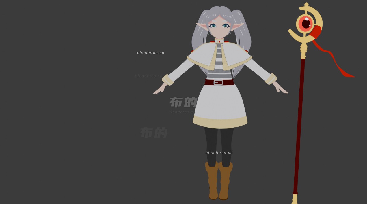 三渲二角色模型-芙莉莲