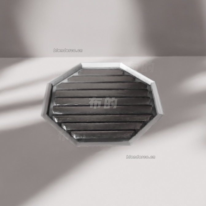 blender科幻贴纸 八角通风口模型_blender布的22