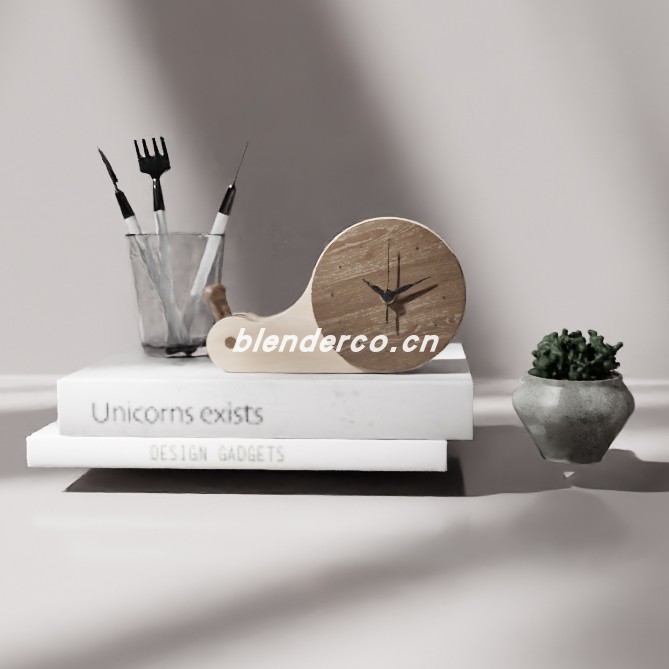 blender蜗牛桌面装饰模型_blender布的77