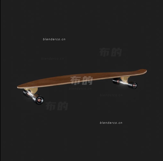 blender夏威夷滑板模型_blender布的11