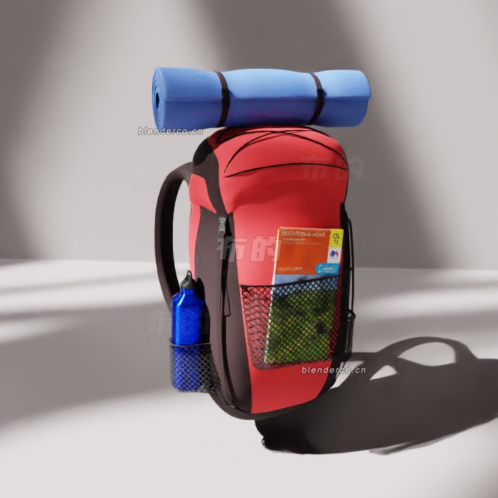 blender旅行背包模型_blender布的43
