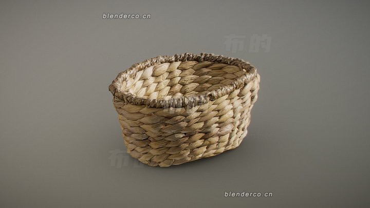 blender椭圆形编织篮模型_blender布的57