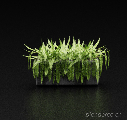 绿植植物花盆盆栽盆景单体blender模型室内花卉花草17 blender布的