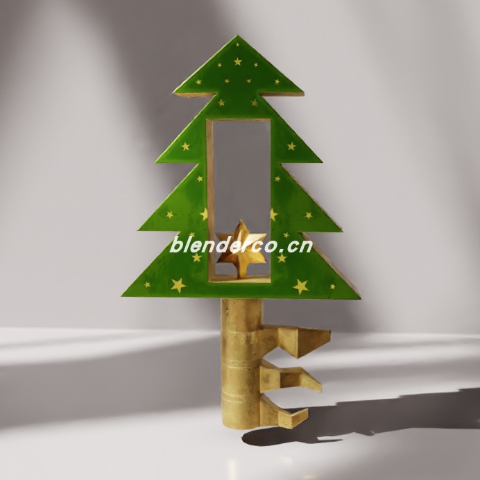 blender圣诞钥匙模型_blender布的84