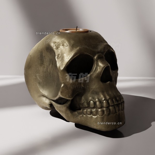 blender颅骨模型_blender布的07