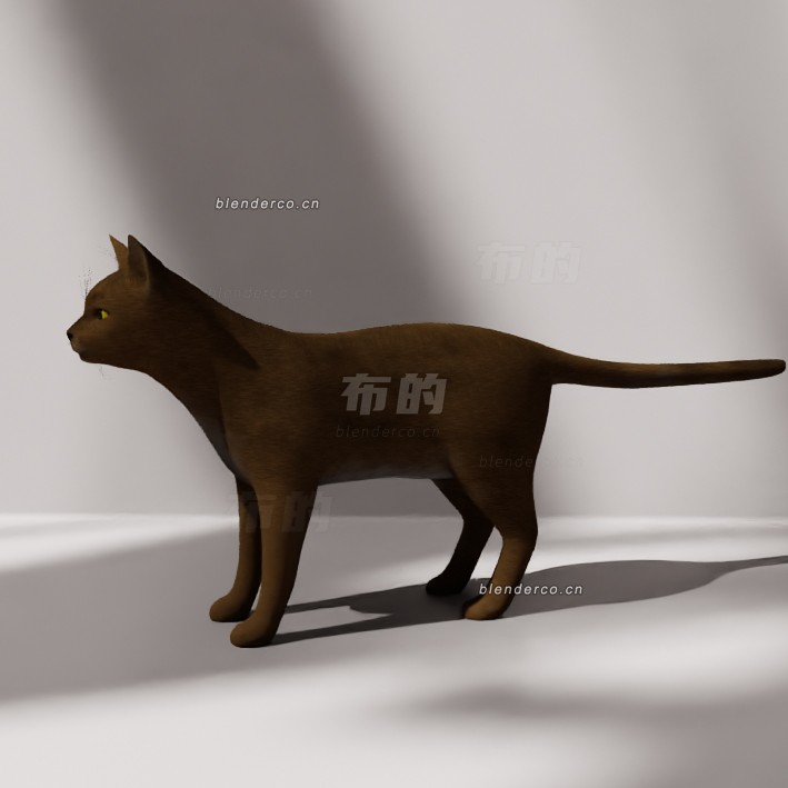 blender卡通猫咪模型_blender布的88