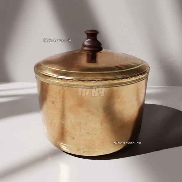 blender黄铜锅模型_blender布的22