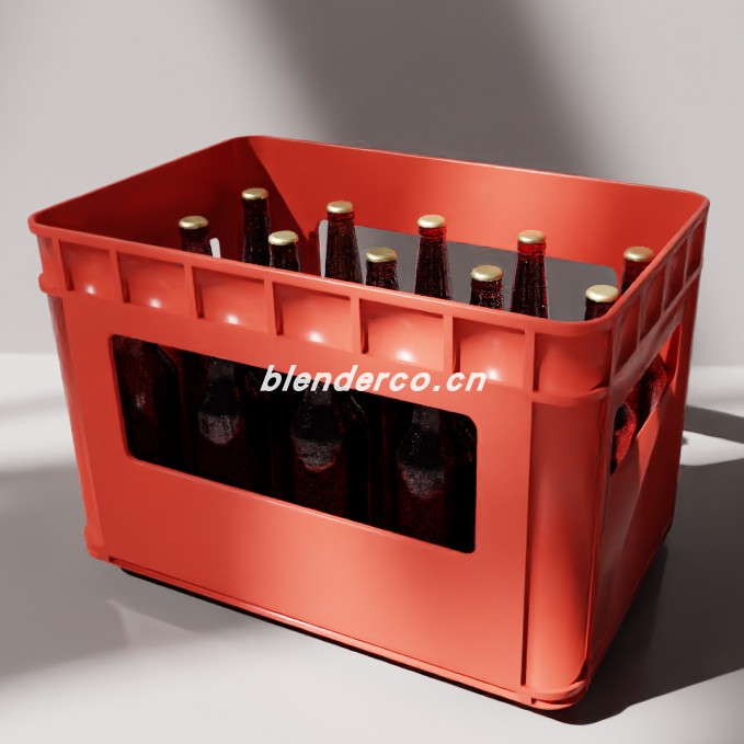 blender饮料箱模型_blender布的126