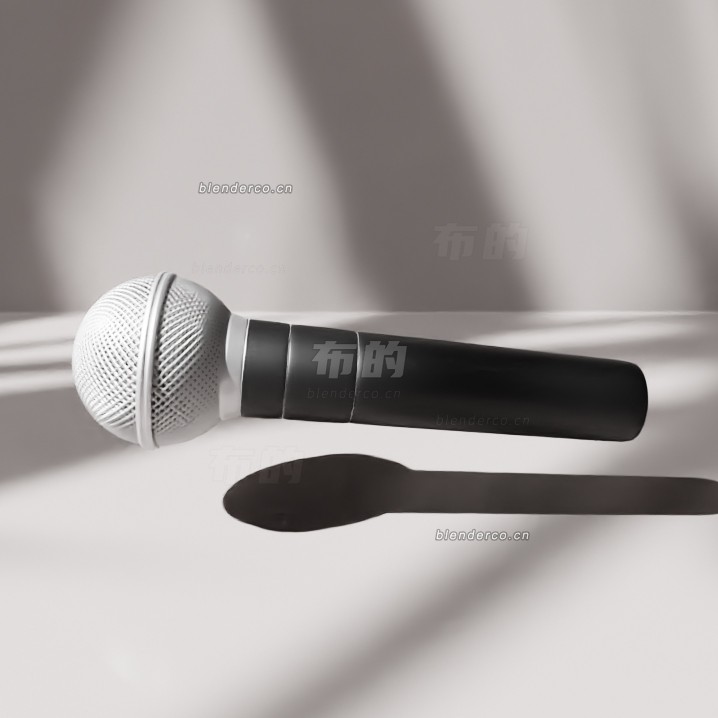 blender简单麦克风模型_blender布的208